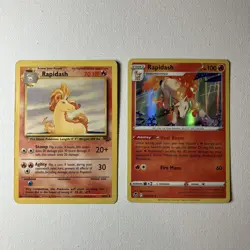 Pokemon Card Lot of 10 - Ponyta & Rapidash Set w/ Holo & Reverse Holo - Image 2