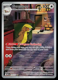 Gumshoos 153/132 Holo Illustration Rare Mega Evolution Pokemon Card - Image 1