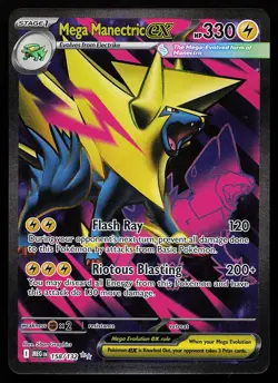 Mega Manectric ex 158/132 Ultra Rare Mega Evolution Pokemon Card - Image 1