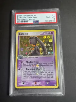 banette Holo hidden legends #1 psa 8 Pokemon Card - Image 1