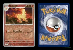 Rapidash Lot 6 Pokemon Cards Stellar Crown 20 Ponyta Reverse Holo Deck Building - Image 4