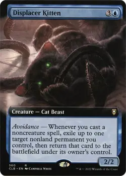 Displacer Kitten (Extended Art) [CLB - 560] - NM [Normal] TCG MTG - Image 1