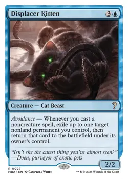 Displacer Kitten (White Border) [MB2 - 27] - NM [Normal] TCG MTG - Image 1