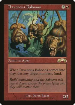 MTG - Ravenous Baboons - Exodus - Magic the Gathering - Image 1