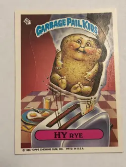 1986 Topps Garbage Pail Kids Sticker Hy Rye 143b Near Mint - Image 1