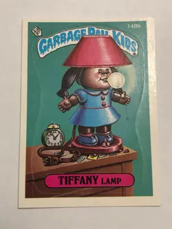 1986 Topps Garbage Pail Kids Sticker Tiffany Lamp 148b Near Mint - Image 1