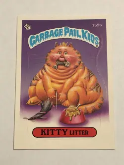 1986 Topps Garbage Pail Kids Sticker Kitty Litter 159b Near Mint - Image 1