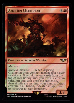 Aspiring Champion 071/168 Rare Surge Foil Warhammer 40K MTG Near Mint - Image 1