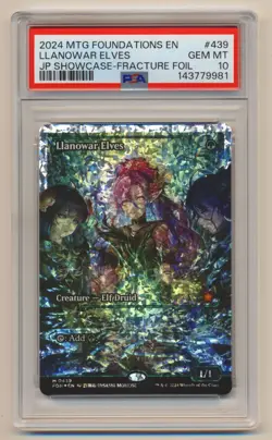 PSA 10 MTG Magic the Gathering JP Showcase Fracture FOIL Llanowar Elves GEM MINT - Image 1