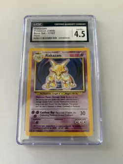 Pokemon Alakazam Base Set 1999 Holo Rare CGC 4.5 Ex/NM Pokemon TCG 1/102 WOTC - Image 2