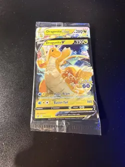 Dragonite V VStar SWSH235/236 Pokemon TCG Promo Pokemon Go - SEALED - STAMPED - Image 1