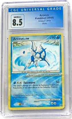 CGC 8.5 NM/Mint + Pokemon TCG Arceus Arceus AR4 Holo Rare 2009 - Image 1