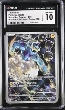 CGC 10 Thundurus 209 Pokemon Center Exclusive ETB Promo - Image 1