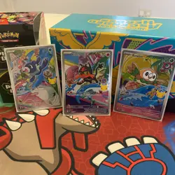 Pokemon First Partner Illustration Collection | Gen 7 Starters | Set Of 3 NM - Image 1