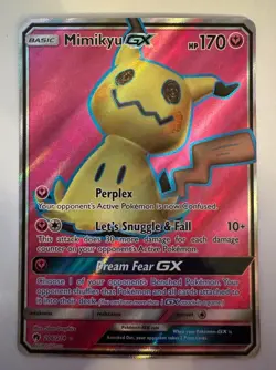 Mimikyu GX 206/214 Lost Thunder Full Art Ultra Rare Holo Pokemon Card - Image 1