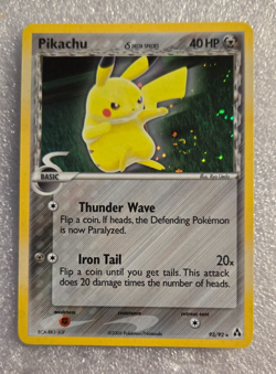 Pikachu 93/92 Secret Rare EX Legend Maker Pokemon Card Holo Near Mint/MINT - Image 1