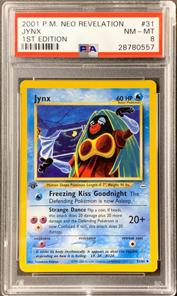 Pokemon Card 1st Edition Jynx PSA 8 NM-Mint, Neo Revelation #31, WOTC 2001 (1) - Image 1