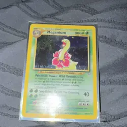 Pokemon Meganium Holo Rare 100 HP Neo Genesis 11/111 Stage 2 English TCG - Image 1