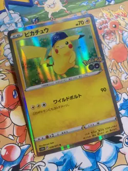 Pikachu 028/071 Holo Rare Pokemon Go Pokemon Japanese Lightly Played - Image 2