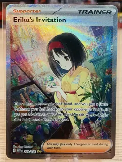 Erika's Invitation 203/165 Pokemon TCG Scarlet & Violet 151 Full Art NM - Image 1
