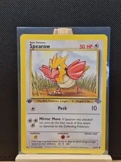 Pokemon TCG 1999 WOTC Jungle 1st Edition Spearow 62/64 - Near Mint - Image 1