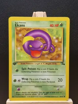 Pokemon 1999 WOTC 1st Edition Fossil Ekans 46/62 - Near Mint - Image 1