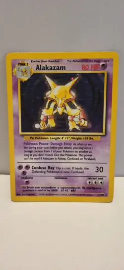 1999 Pokemon Alakazam Holo Rare 1/102 Base Set - Image 1