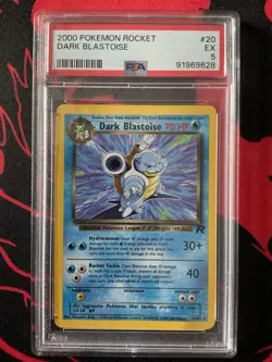 2000 POKEMON ROCKET #20 DARK BLASTOISE PSA 5 - Image 1