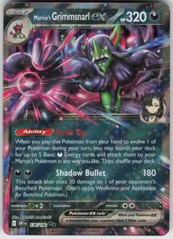 Pokemon Marnie's Grimmsnarl ex 136/182 SV10: Destined Rivals Double Rare NM - Image 1