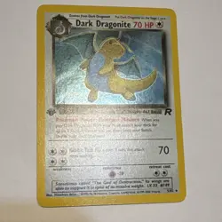 Pokemon Dark Dragonite 5/82 Team Rocket 1st Edition Holo Rare 70 HP - Image 1