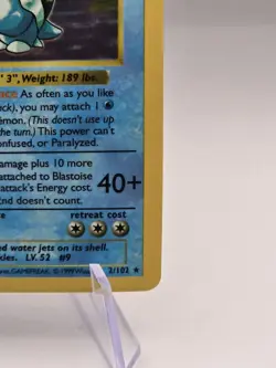SHADOWLESS Pokemon TCG Blastoise Holo Rare Base Set 2/102 100 HP English WotC - Image 5