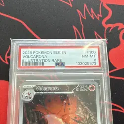 Pokemon Volcarona 100/086 Sv: Black Bolt Illustration Rare Holo PSA 8 (2025) - Image 3