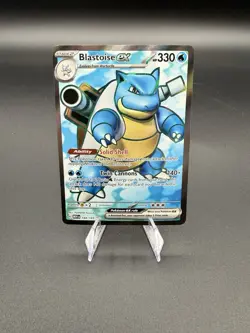 Pokemon TCG Blastoise EX 184/165 Scarlet and Violet 151 Ultra Rare Full Art - Image 1