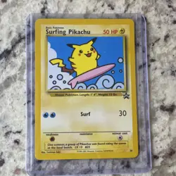 Pokemon Surfing Pikachu Promo #28 2001 NM - Image 1