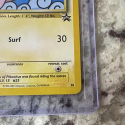 Pokemon Surfing Pikachu Promo #28 2001 NM - Image 5