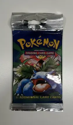 1999 Pokemon Base Set Booster Pack - WOTC - Venusaur Artwork – Factory Sealed 742818061582 - Image 2