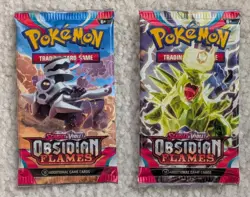 Pokemon TCG Scarlet And Violet Obsidian Flames Sealed Booster Pack - 2 Pack Lot - Image 1