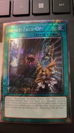 Draco Face Off 1st Edition Platinum Secret Rare RA04-EN262 Yu-Gi-Oh! - Image 1