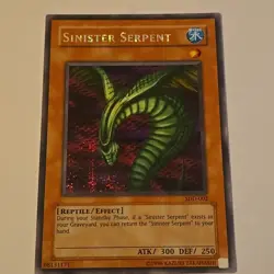 Yugioh - NM Sinister Serpent SDD-002 Secret Rare Promo - Image 1