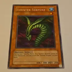 Yugioh - NM Sinister Serpent SDD-002 Secret Rare Promo - Image 2