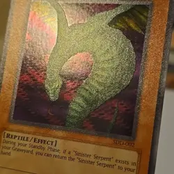 Yugioh - NM Sinister Serpent SDD-002 Secret Rare Promo - Image 4