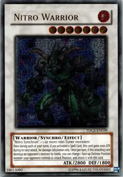 Yugioh Nitro Warrior TDGS-EN039 Ultimate Rare NM - Image 1