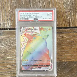Pokemon Pikachu VMAX Secret Rare Holo 188/185 Vivid Voltage PSA 9 Rainbow Rare ￼ - Image 1