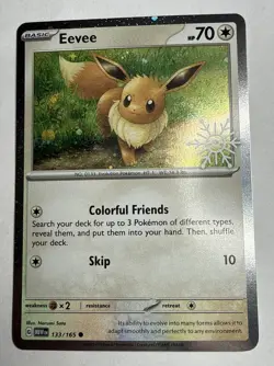 Eevee Pokemon 133/165 Snowflake Stamped From Holiday Collection “Near Mint” - Image 1