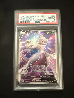 POKEMON 2022 GO Promo ETB Full Art MEWTWO V SWSH229 PSA 10 Gem Mint RARE - Image 1
