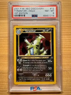 Pokemon Neo Discovery 1st Edition Tyranitar Holo #12 NM MT PSA 8 Ultra Rare 💎 - Image 1