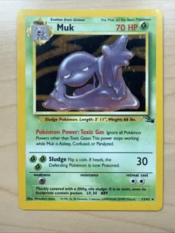 Muk 1999 Pokemon 13/62 Holo-Foil Rare Fossil Unlimited WOTC 🔥 - Image 1