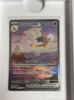 Pokemon TCG Charizard EX 199/165 Scarlet & Violet 151 Near Mint Rare GemU Clean - Image 1