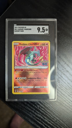Radiant Charizard 011/078 Pokemon GO Holo Graded - Image 1