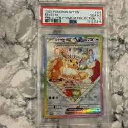 2025 Pokemon SVP EN Eevee EX PRE Super-Premium Collection Black Star Promo PSA10 - Image 1